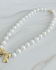 Bow And Pearls Necklace