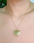Nostalgic Heart Initial Open Locket Necklace