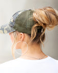 Distressed Messy Bun Caps | Adjustable