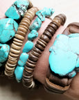 Chunky Blue Turquoise Nugget Bracelet