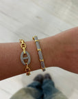 Rosie Two Tone Pave Bracelet