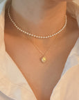 Pearls And Heart Locket Layered Necklace