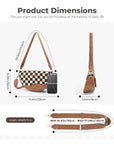 Karlie Checkered Convertible Shoulder & Crossbody Bag