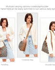 Vanessa Checkered Convertible Hobo Bag & Wristlet Set