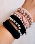 Pearl Embellished Hair Tie Set of 4