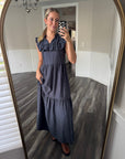 Mary Maxi Dress in Navy