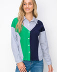 Wynn Colorblock Stripe Top - My Pampered Life Seattle