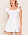 Champagne & Pearls Woven Romper