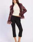 Emory Park Soraya Faux Leather Fur Trim Jacket