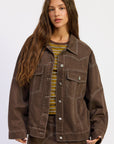 Emory Park | Zofia Oversized Twill Jacket