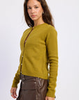 Emory Park | Evora Moss Button-Up Knit Cardigan
