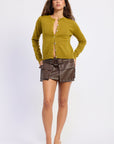 Emory Park | Evora Moss Button-Up Knit Cardigan