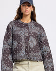 Emory Park | Penelope Chocolate Paisley Quilted Jacket