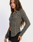 Emory Park | Opaline Black Gingham Button-Up Blouse