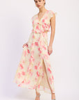 Emory Park | Jaelyn Ruffle Floral Maxi Dress – Ivory Pink