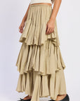 Emory Park Cambria Tiered Chiffon Maxi Skirt