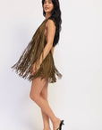 Emory Park | Sasha Suede Fringe Mini Dress