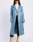 Emory Park | Madelyn Faux Leather Trench Coat