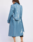 Emory Park | Madelyn Faux Leather Trench Coat