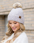 C.C® Cozy Marled Pom Beanie