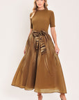 Flying Tomato Golden Quill Sweater Midi Dress