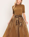 Flying Tomato Golden Quill Sweater Midi Dress