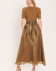 Flying Tomato Golden Quill Sweater Midi Dress