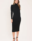 Flying Tomato Polished Moments Turtleneck Sweater Midi Dress