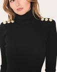 Flying Tomato Polished Moments Turtleneck Sweater Midi Dress