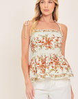 Vilaa Rosa Peplum Look Woven Top
