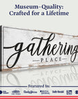Gathering Place Kitchen Sign Decor | Dining Room Canvas Wall Art | Thanksgiving Sign Wall Art | Kitchen Wall Decor | Living Room Wall Decor