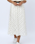 Miss Sparkling | Vintage Polka Dot Midi Skirt