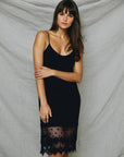 Lace Hem Layering Slip Dress