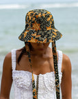 JASMINE Chinoiserie Batik Hat In Brown and Black - My Pampered Life Seattle