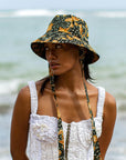 JASMINE Chinoiserie Batik Hat In Brown and Black - My Pampered Life Seattle
