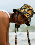 JASMINE Chinoiserie Batik Hat In Brown and Black - My Pampered Life Seattle