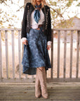 Denim Rose Skirt