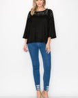 Annie Suede Top with Pearls - My Pampered Life Seattle