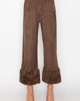 Amal Suede Pant with Fur - My Pampered Life Seattle