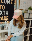 TEACH - Pink Vintage Trucker Hat