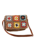 Sylvie Foldover Crochet Woven Crossbody