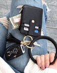 Key Ring ID Wallet Zip Bracelet