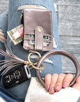 Key Ring ID Wallet Zip Bracelet