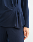 JOH Apparel Kary Side-Twist Long Sleeve Knit Top