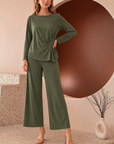 JOH Apparel Kary Side-Twist Long Sleeve Knit Top