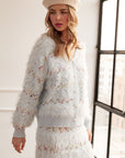JOH |Sonata Feathered Fur Sweater Skirt
