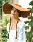 LOLA Wide Brim Jute Straw Hat In Havana Brown - My Pampered Life Seattle