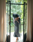 LOLA Wide Brim Jute Straw Hat In Black - My Pampered Life Seattle