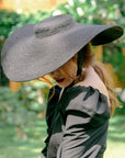 LOLA Wide Brim Jute Straw Hat In Black - My Pampered Life Seattle