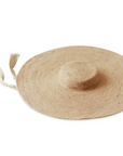 LOLA Wide Brim Jute Straw Hat In Natural Beige
